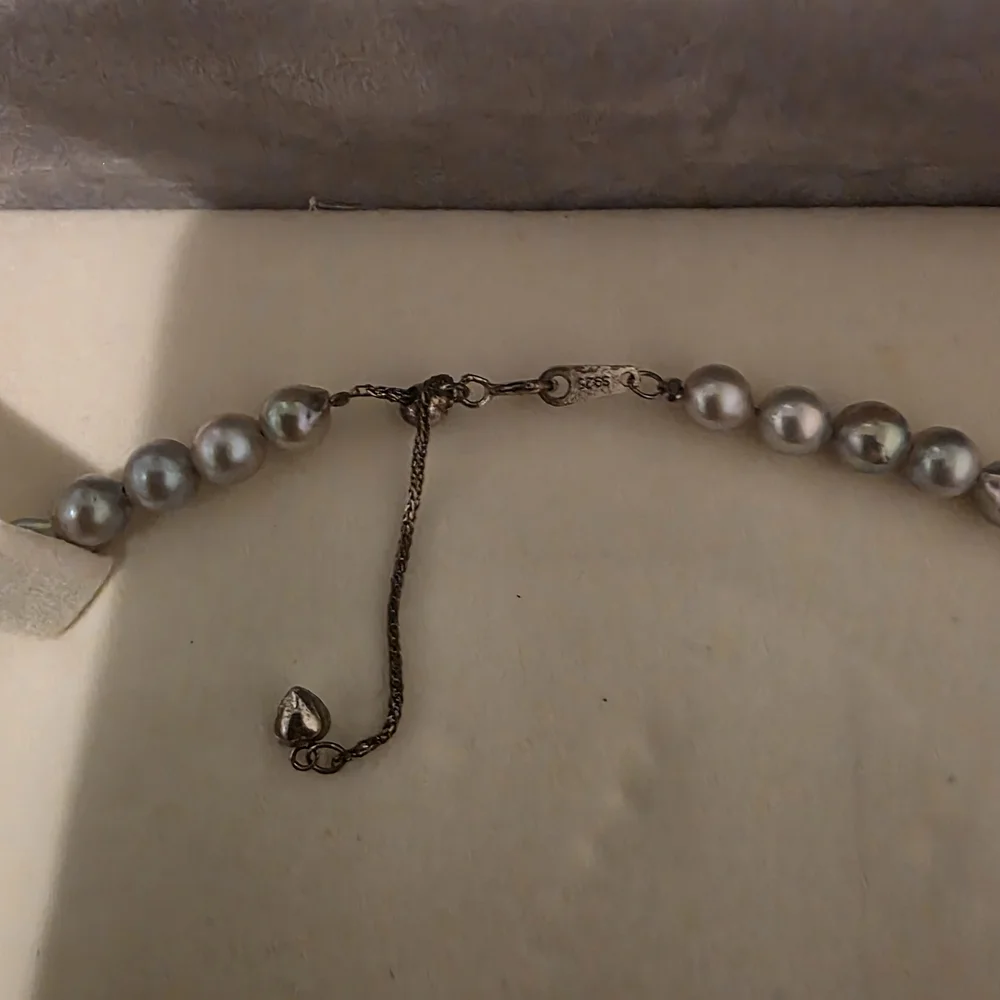 Madoma Silver Pearl Necklace - Picture 2 of 3